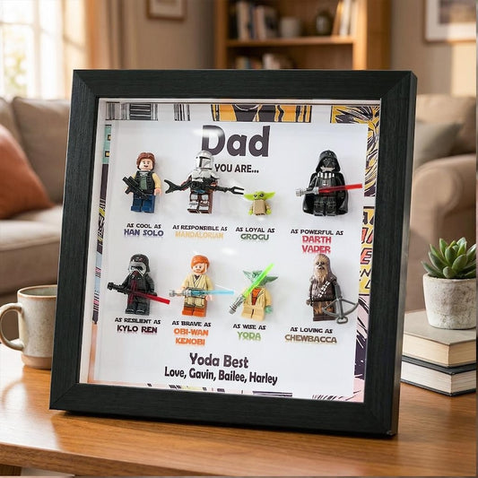 Custom Star Wars Frame, Personalized Superhero Frame Gift for Dad,Father's Day Gift, Anniversary Gift For Him