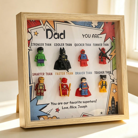 Custom Super Dad Frame, 2026 Fathers Day Gift, Superhero & Star War Frame for Dad, Gift for Dad, Grandpa, Uncle