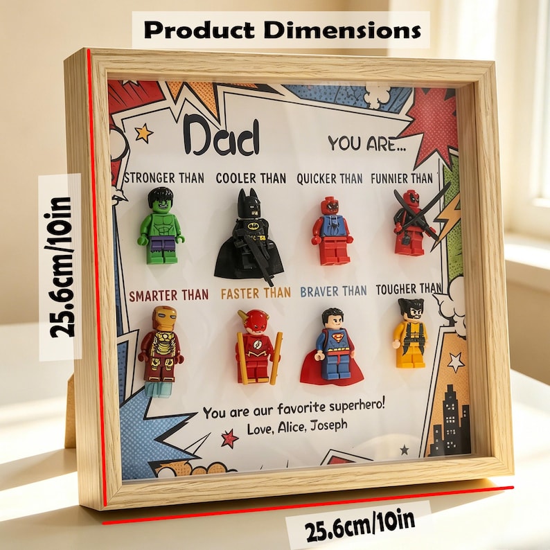 Custom Super Dad Frame, 2026 Fathers Day Gift, Superhero & Star War Frame for Dad, Gift for Dad, Grandpa, Uncle