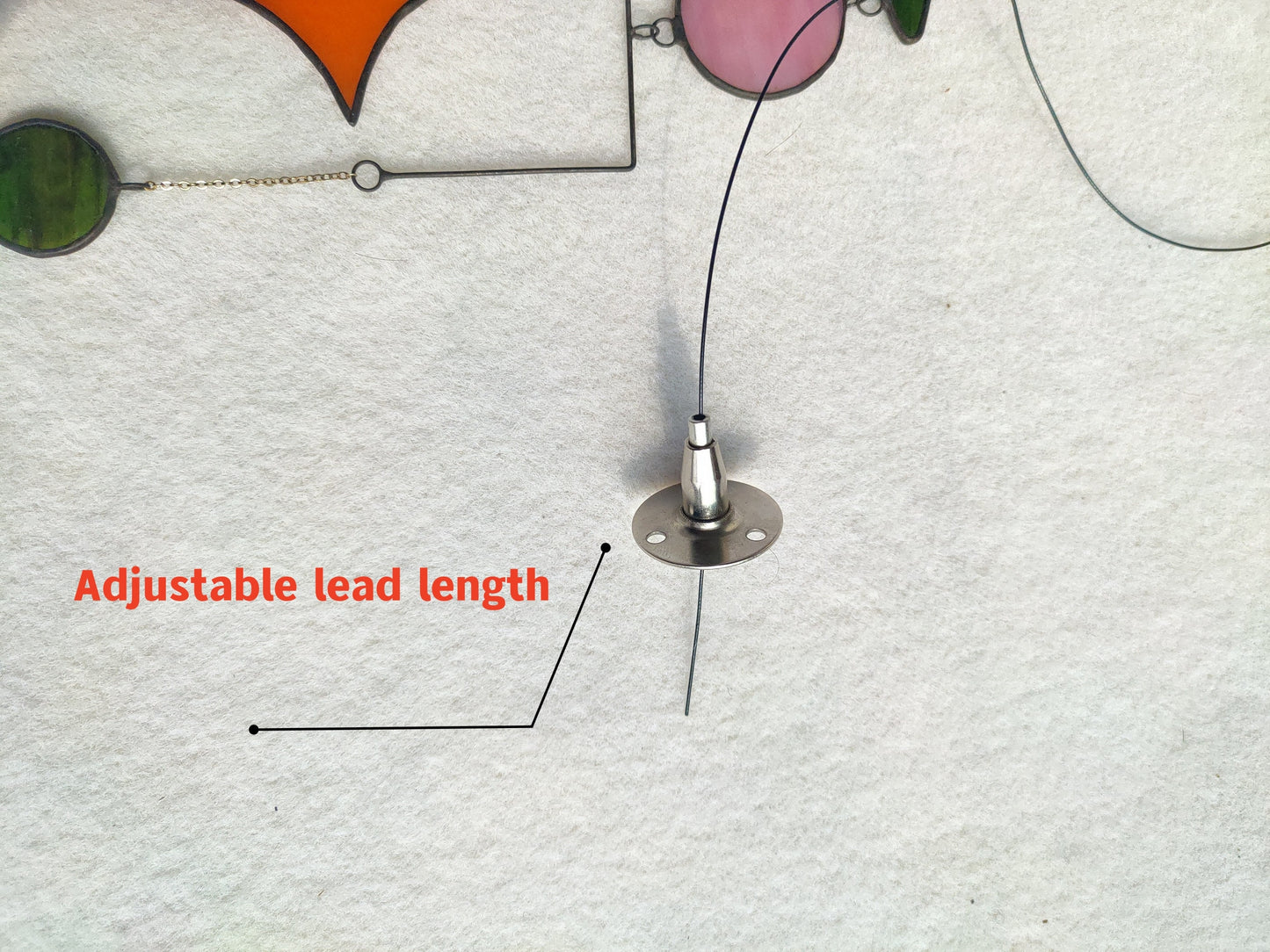 Stained Glass Mobile Suncatcher: Geometric Boho Home Decor