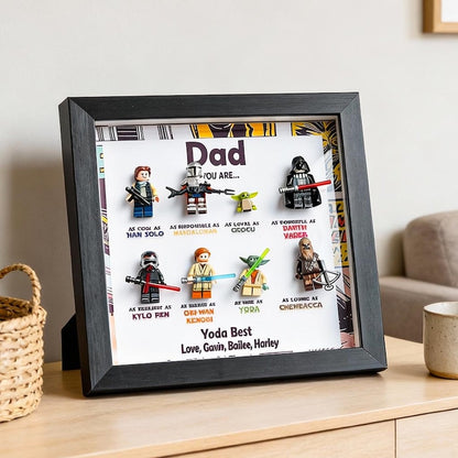 Custom Star Wars Frame, Personalized Superhero Frame Gift for Dad,Father's Day Gift, Anniversary Gift For Him