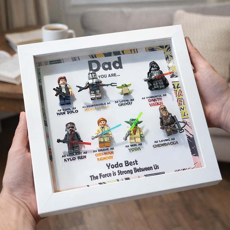 Custom Star Wars Frame, Personalized Superhero Frame Gift for Dad,Father's Day Gift, Anniversary Gift For Him