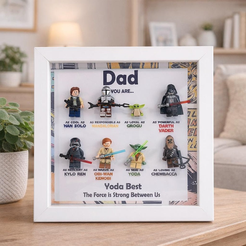 Custom Star Wars Frame, Personalized Superhero Frame Gift for Dad,Father's Day Gift, Anniversary Gift For Him
