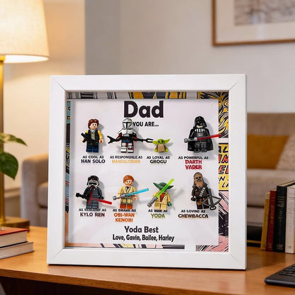 Custom Star Wars Frame, Personalized Superhero Frame Gift for Dad,Father's Day Gift, Anniversary Gift For Him