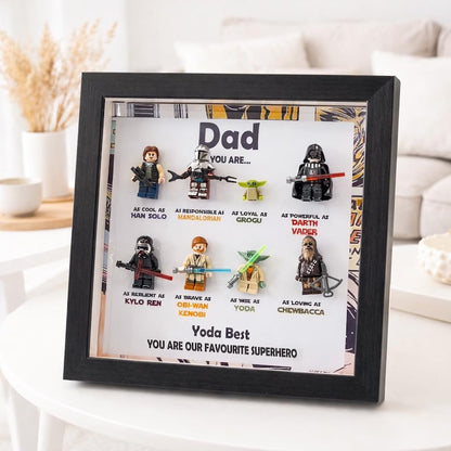 Custom Star Wars Frame, Personalized Superhero Frame Gift for Dad,Father's Day Gift, Anniversary Gift For Him