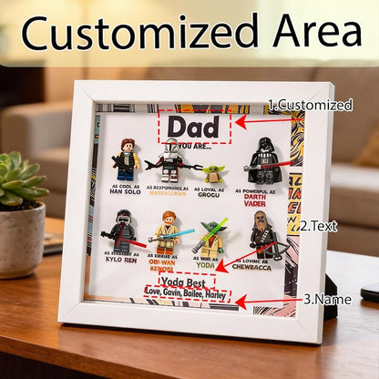 Custom Star Wars Frame, Personalized Superhero Frame Gift for Dad,Father's Day Gift, Anniversary Gift For Him