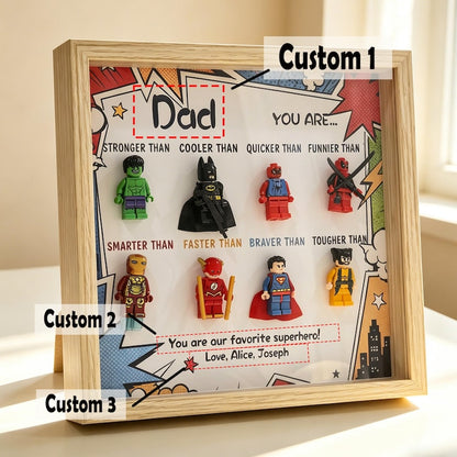 Custom Super Dad Frame, 2026 Fathers Day Gift, Superhero & Star War Frame for Dad, Gift for Dad, Grandpa, Uncle