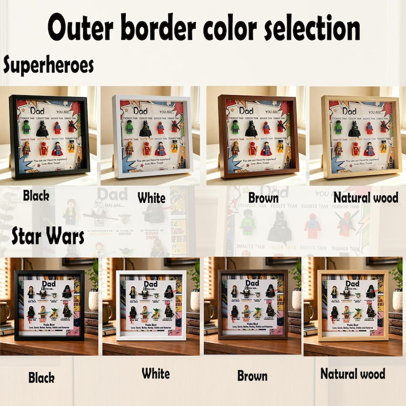 Custom Super Dad Frame, 2026 Fathers Day Gift, Superhero & Star War Frame for Dad, Gift for Dad, Grandpa, Uncle