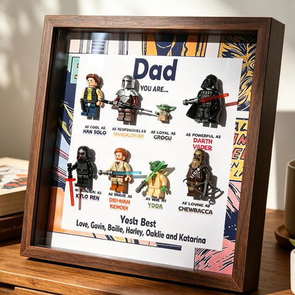 Custom Super Dad Frame, 2026 Fathers Day Gift, Superhero & Star War Frame for Dad, Gift for Dad, Grandpa, Uncle