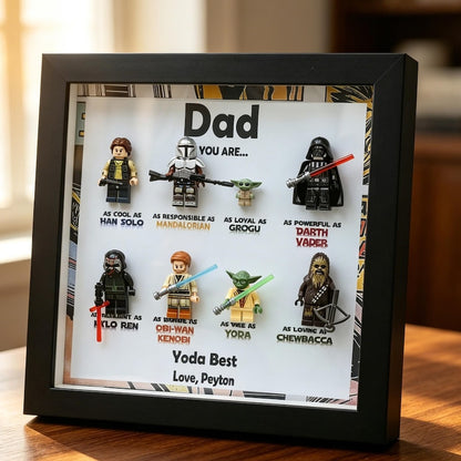 Personalized Star War Frame,2026 Fathers Day Gift, Personalized SuperDad Frame with Kids Name,Gift For Dad,Grandpa Gift