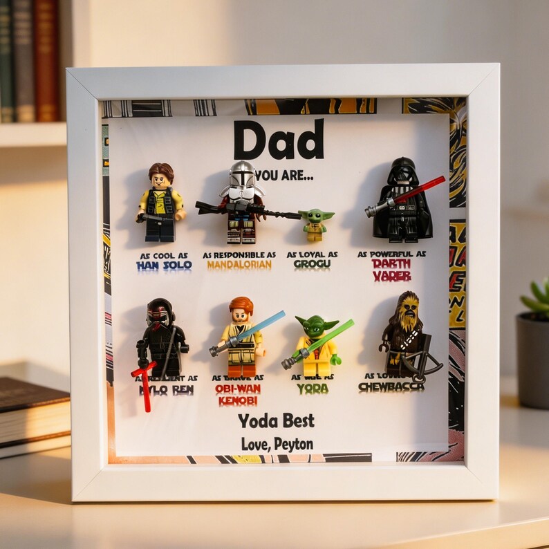 Personalized Star War Frame,2026 Fathers Day Gift, Personalized SuperDad Frame with Kids Name,Gift For Dad,Grandpa Gift