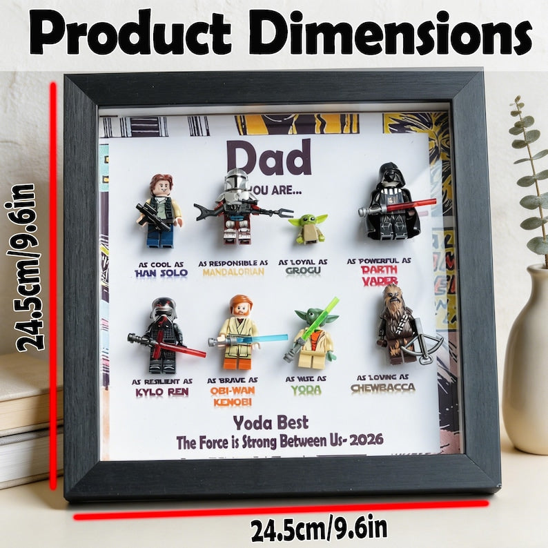 Personalized Star War Frame,2026 Fathers Day Gift, Personalized SuperDad Frame with Kids Name,Gift For Dad,Grandpa Gift