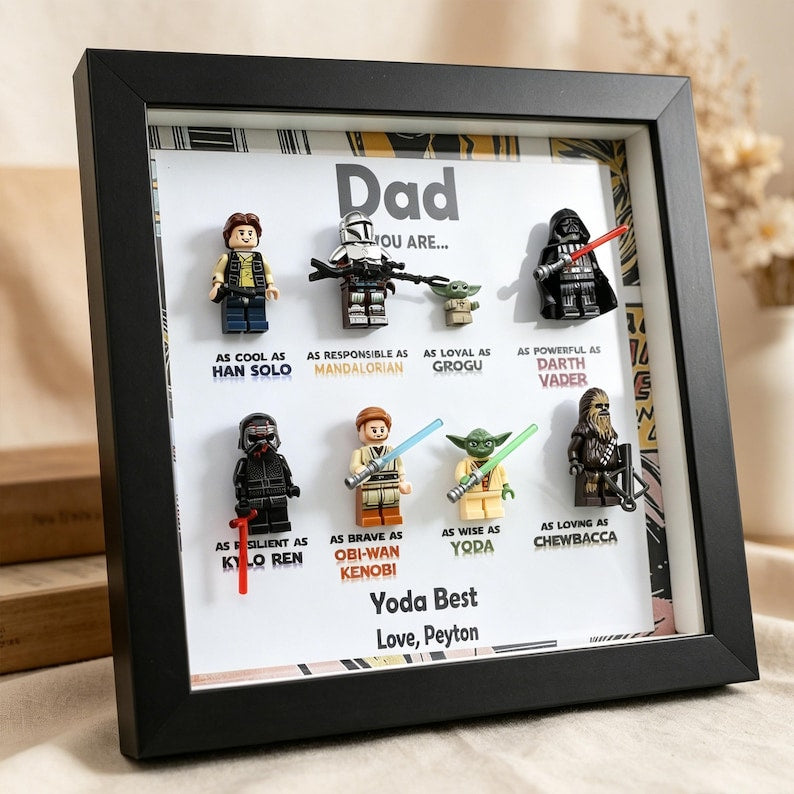 Personalized Star War Frame,2026 Fathers Day Gift, Personalized SuperDad Frame with Kids Name,Gift For Dad,Grandpa Gift