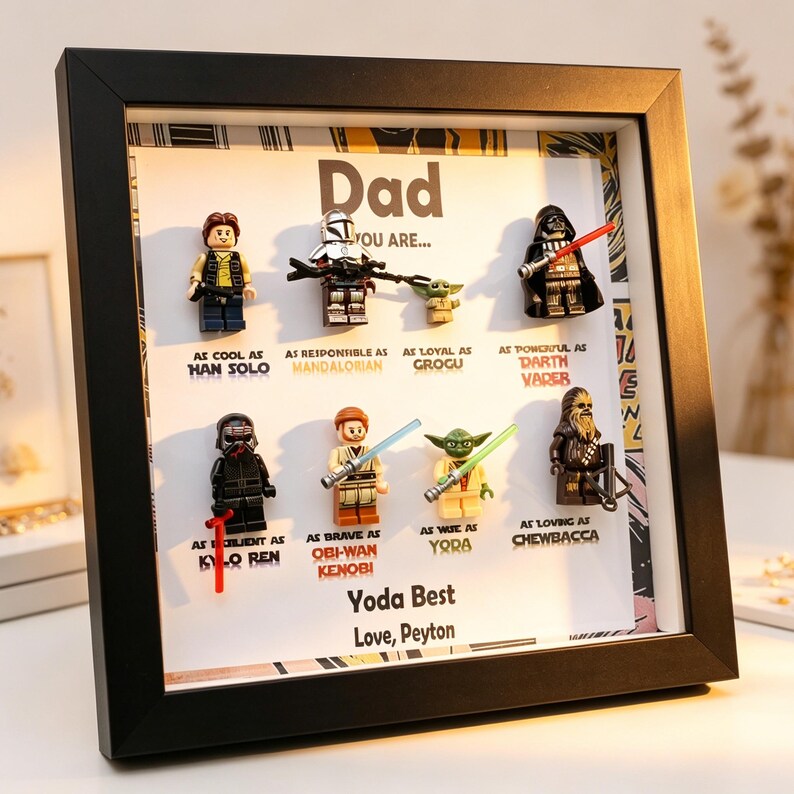 Personalized Star War Frame,2026 Fathers Day Gift, Personalized SuperDad Frame with Kids Name,Gift For Dad,Grandpa Gift