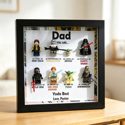 Personalized Star War Frame for Dad, Custom Superdad Frame, Father's Dad Gift, Gift for Grandpa, Uncle
