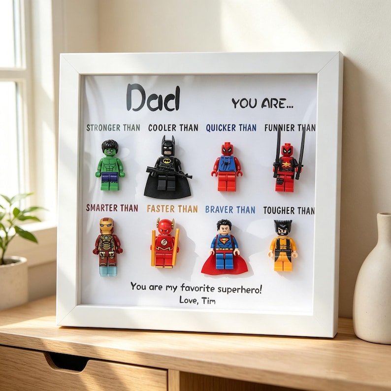 Personalized Star War Frame for Dad, Custom Superdad Frame, Father's Dad Gift, Gift for Grandpa, Uncle
