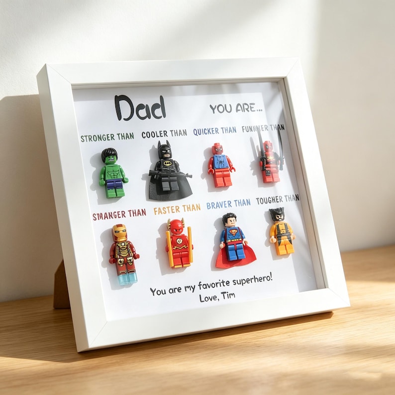 Personalized Star War Frame for Dad, Custom Superdad Frame, Father's Dad Gift, Gift for Grandpa, Uncle