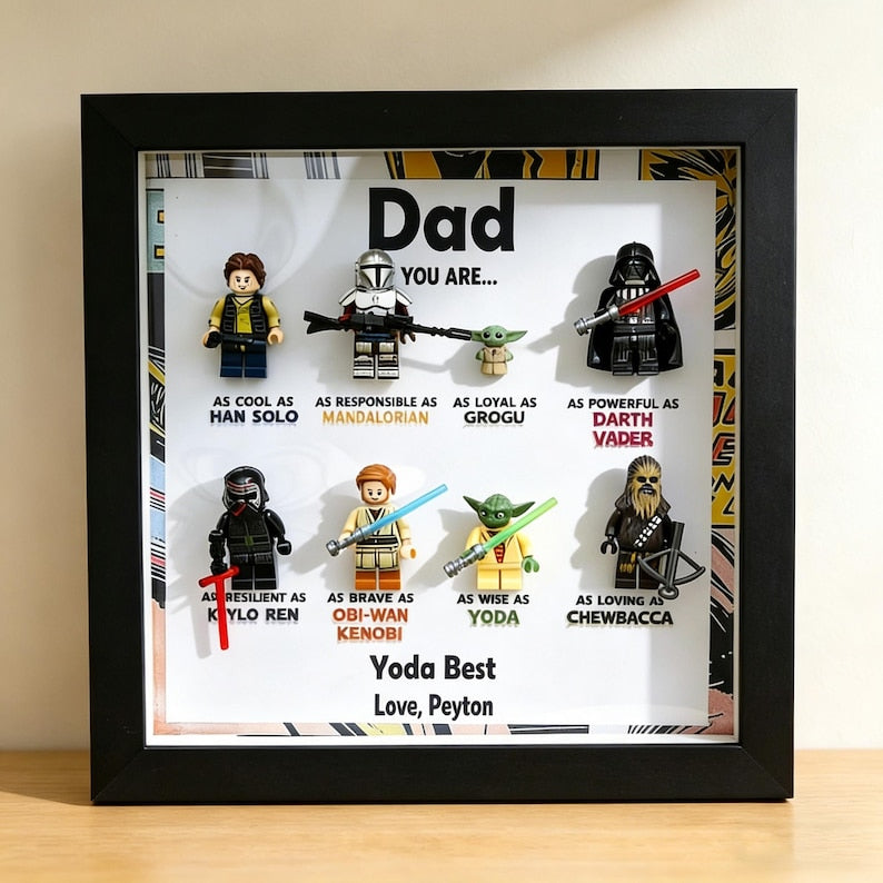 Personalized Star War Frame for Dad, Custom Superdad Frame, Father's Dad Gift, Gift for Grandpa, Uncle