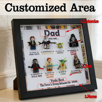Personalized Star War Frame for Dad, Custom Superdad Frame, Father's Dad Gift, Gift for Grandpa, Uncle