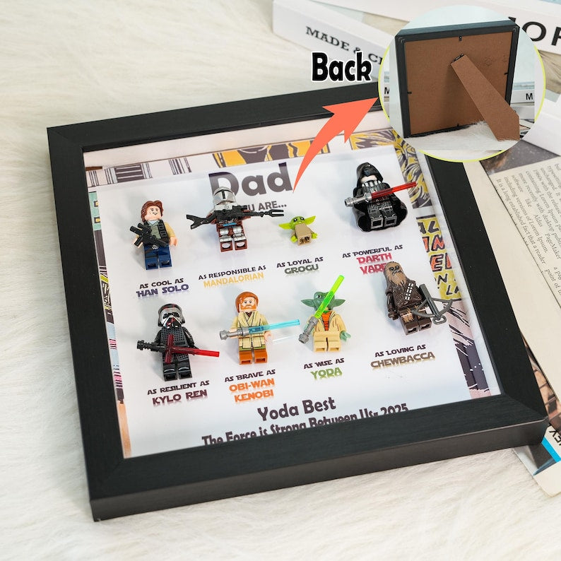 ersonalized Star War Superhero Gift For Dad,Custom Wooden Frame, Father's Day Gift,Custom Frame,Grandpa Gift, Gift for teacher,Gift for him
