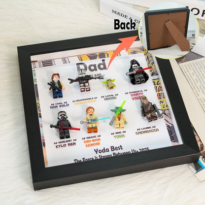 ersonalized Star War Superhero Gift For Dad,Custom Wooden Frame, Father's Day Gift,Custom Frame,Grandpa Gift, Gift for teacher,Gift for him