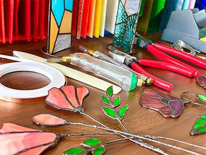 Personalized Birthflower Stained Glass Suncatcher - Custom Botanical Bouquet Gift for Mother's Day, Anniversary, or Birthday