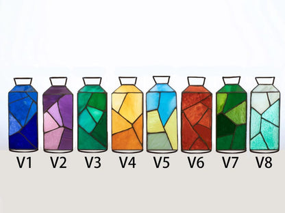 Personalized Birthflower Stained Glass Suncatcher - Custom Botanical Bouquet Gift for Mother's Day, Anniversary, or Birthday