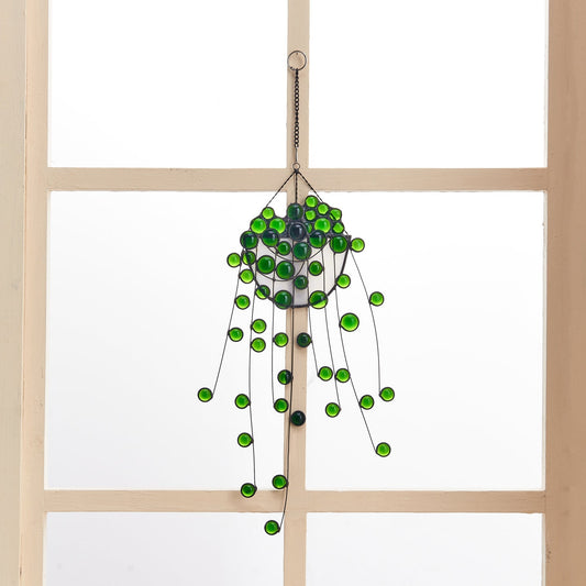 Stained Glass String of Pearls Suncatcher: Boho Home Decor