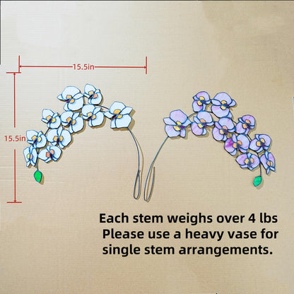 Stained Glass Orchid Flower: Phalaenopsis Home Decor