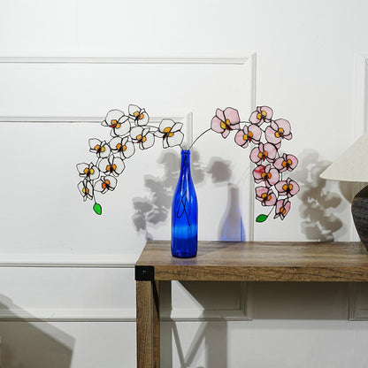 Stained Glass Orchid Flower: Phalaenopsis Home Decor