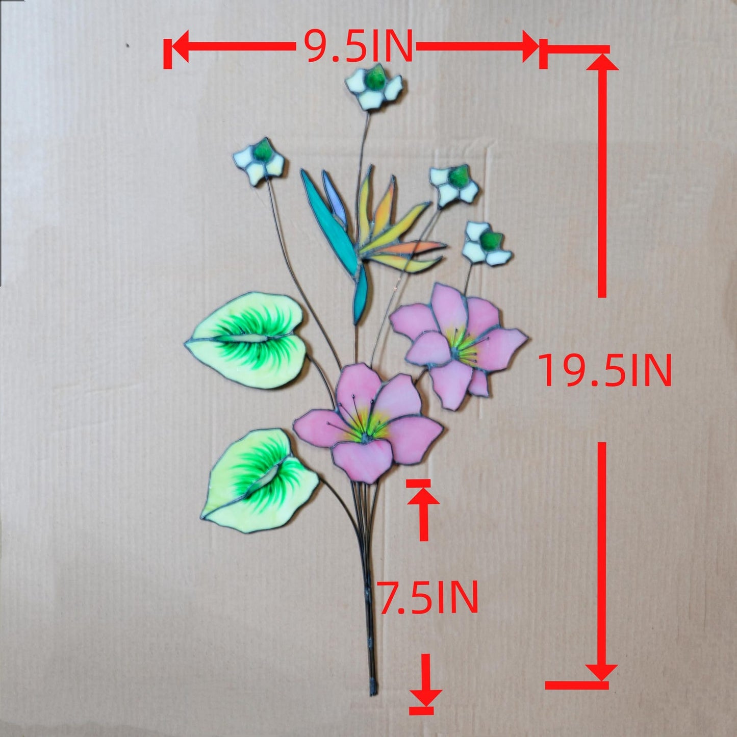 Pink lily Anthurium and Bird of Paradise Flower bouquet handmade home style