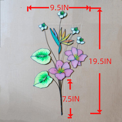 Pink lily Anthurium and Bird of Paradise Flower bouquet handmade home style