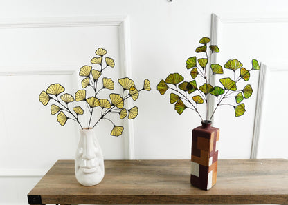 Gingko stianed glass home decor-Unique home decor Gift
