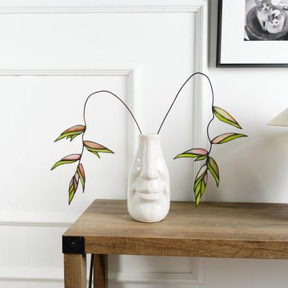 Heliconia stained glass home decor-Unique home gift