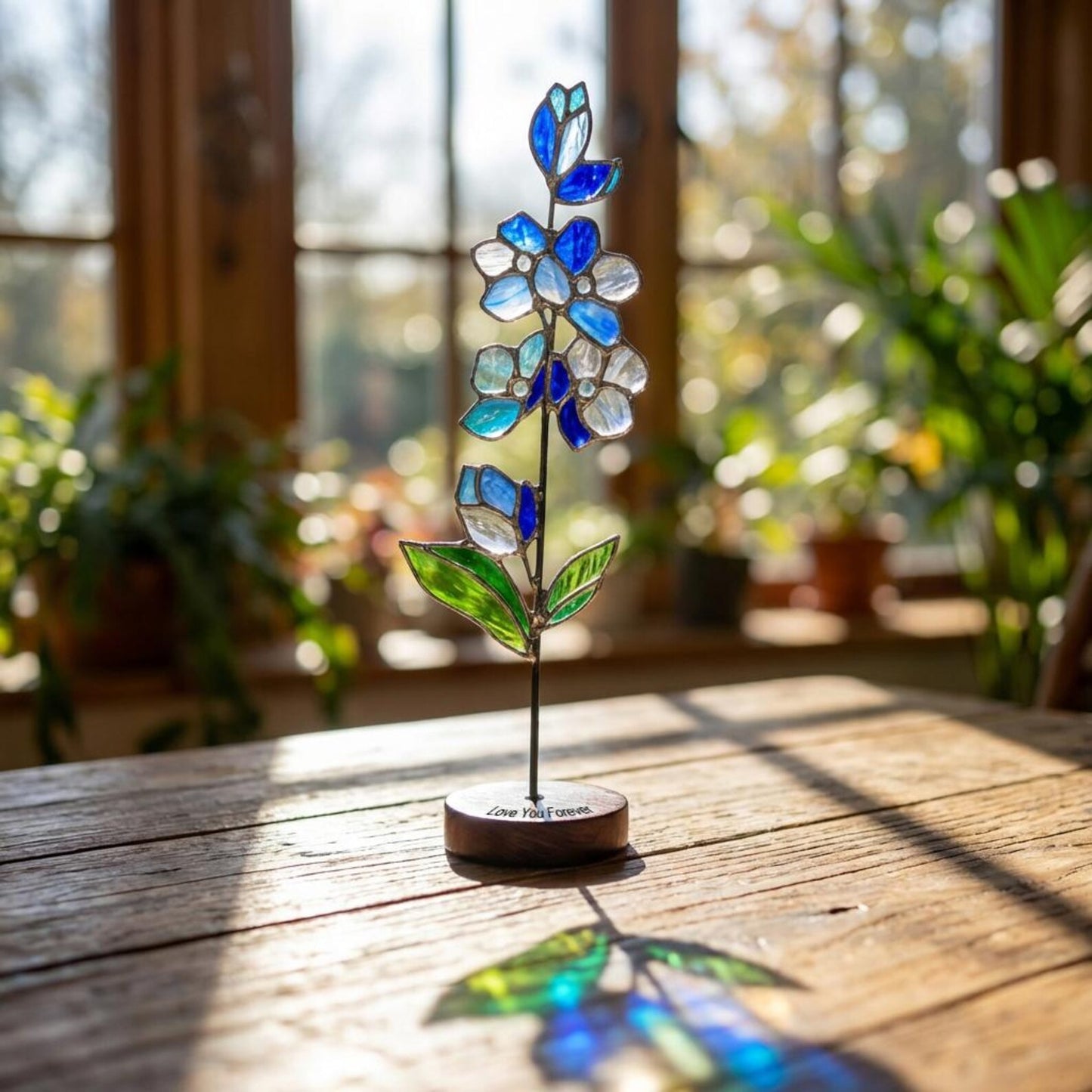 Custom Stained Glass Flower Bouquet – Personalized Mother's Day Gift