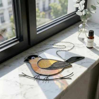 Handmade Stained Glass Bird Suncatcher, Window Hanging, Mother's Day Gift