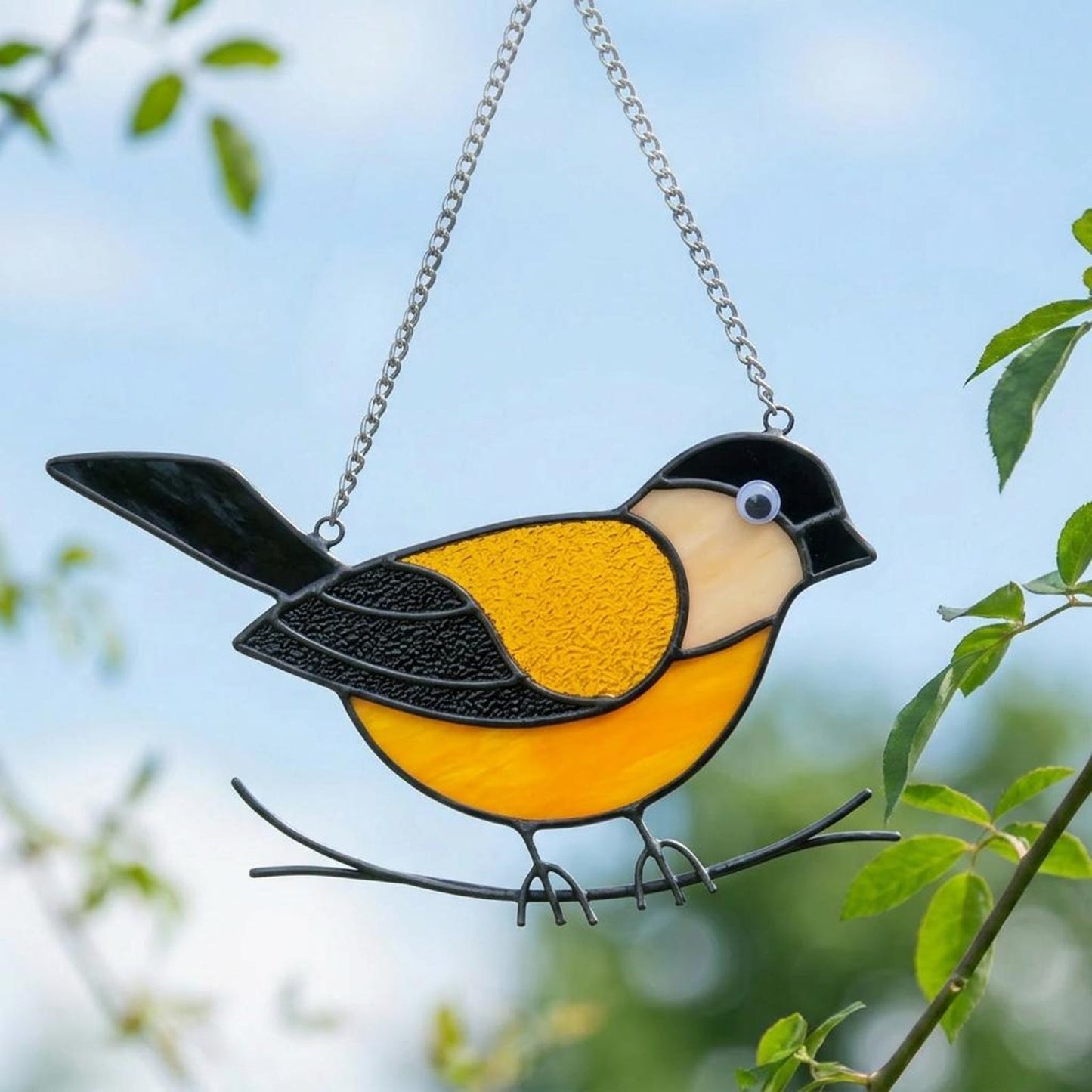 Handmade Stained Glass Bird Suncatcher, Window Hanging, Mother's Day Gift