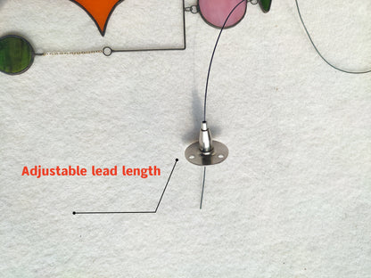 Stained Glass Mobile Suncatcher: Geometric Boho Home Decor