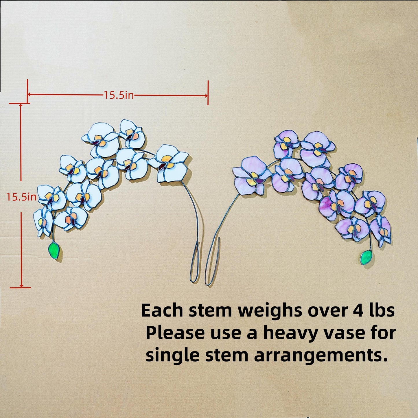 Stained Glass Orchid Flower: Phalaenopsis Home Decor