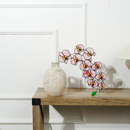Stained Glass Orchid Flower: Phalaenopsis Home Decor