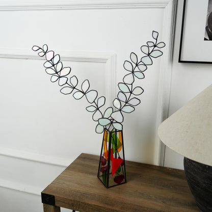 Stained Glass Eucalyptus Branches – Green Leaf Home Decor