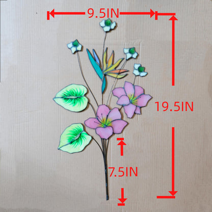 Pink lily Anthurium and Bird of Paradise Flower bouquet handmade home style