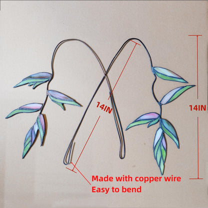 Heliconia stained glass home decor-Unique home gift