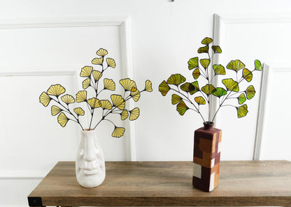 Gingko stianed glass home decor-Unique home decor Gift