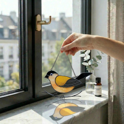 Handmade Stained Glass Bird Suncatcher, Window Hanging, Mother's Day Gift