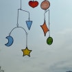 Stained Glass Mobile Suncatcher: Geometric Boho Home Decor